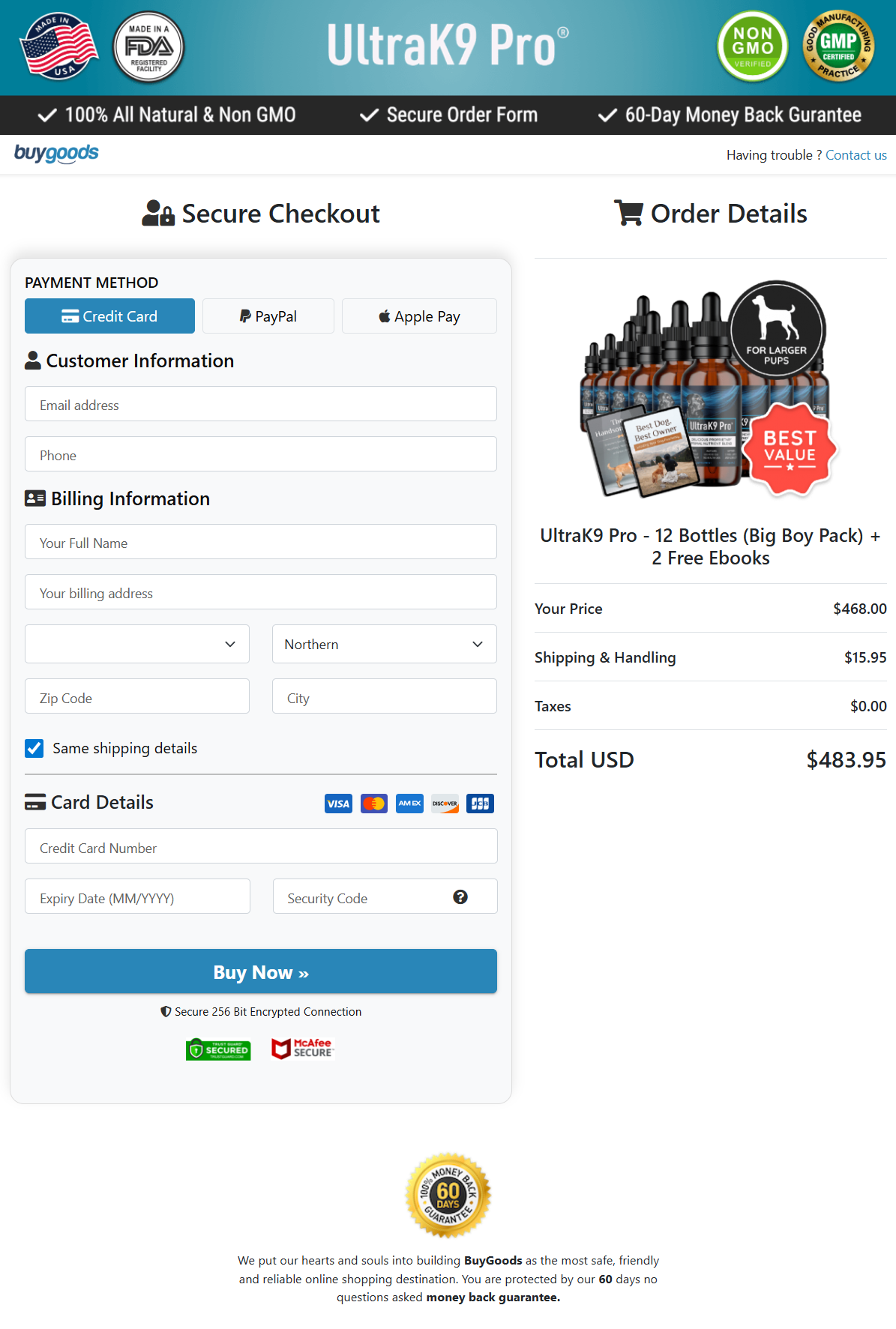 Ulrtrak9pro Official Website Secure Order Page
